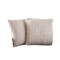 Contemporary Home Living Set of 2 Natural Ivory Handcrafted Square Throw Pillows 17"